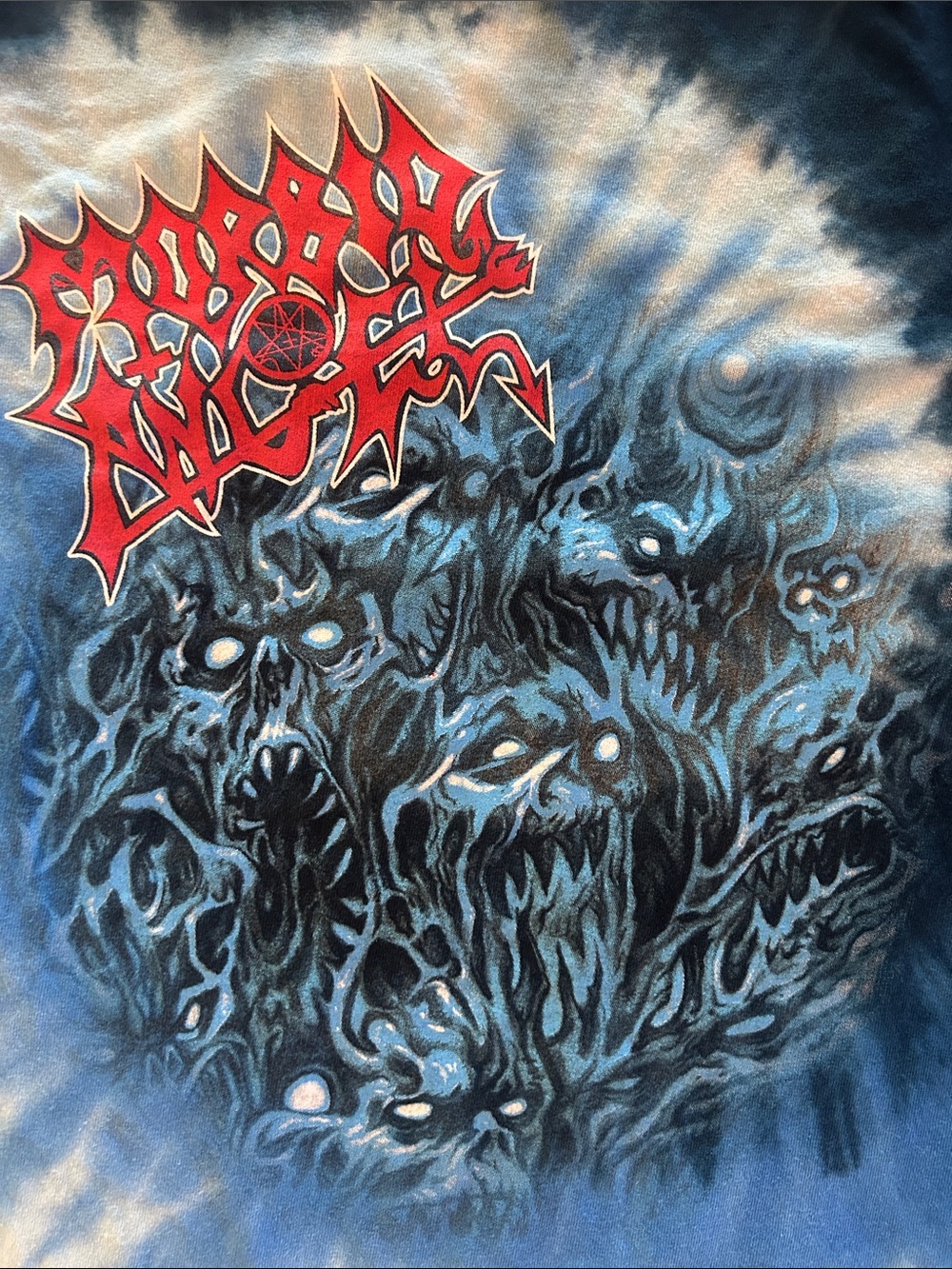 Morbid Angel Tie-Dye Graphic Tee - Blue - (Brand Unknown)